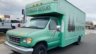 1994 Ford E-350 box truck full tour Green￼