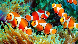 3 Hours of Stunning Aquarium Relax Music, Beautiful Aquarium Coral Reef Fish, Relaxing Ocean Fish