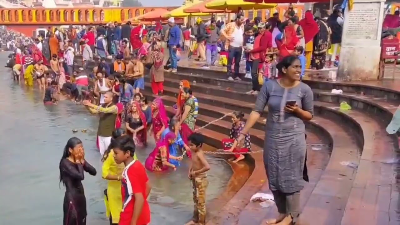 हरिद्वार आज ताजा दृश्य गंगा स्नान ! Holy Snan Haridwar Open Bathing @yatraguide