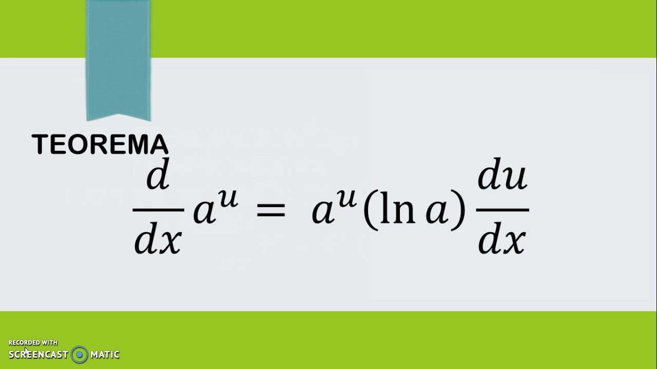Derivada de una función exponencial base a - YouTube