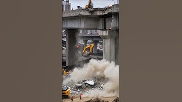 Shocking Total Bridge Collapse Caught on Camera! #fail #construction #engineeringdisaster