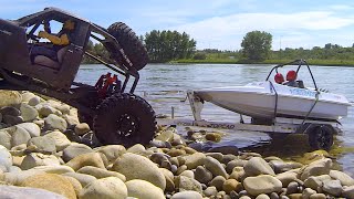 RC CWR Trailin with the new Boat trailer for the NDQ jet boat