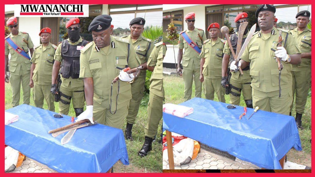 POLISI WALIVYODHIBITI MAJAMBAZI WALIOVAA MAGAUNI, VILEMBA MWANZA