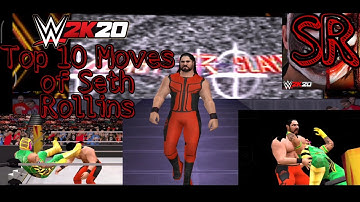 Top 10 Moves of Seth Rollins in WWE 2K20 in PPSSPP | gamernafz 2.0 mod gameplay | SR Video.