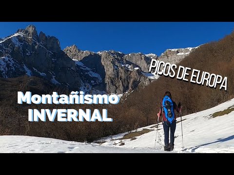 Montañismo Invernal con raquetas de nieve en Picos de Europa