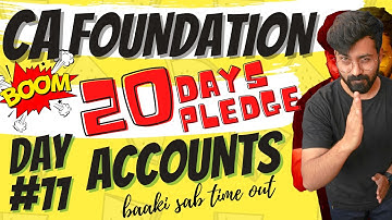CA FOUNDATION I DAY #11 I NPO I ACCOUNTS I PART (03) I 20DAYSPLEDGE I SESSION 2020-21