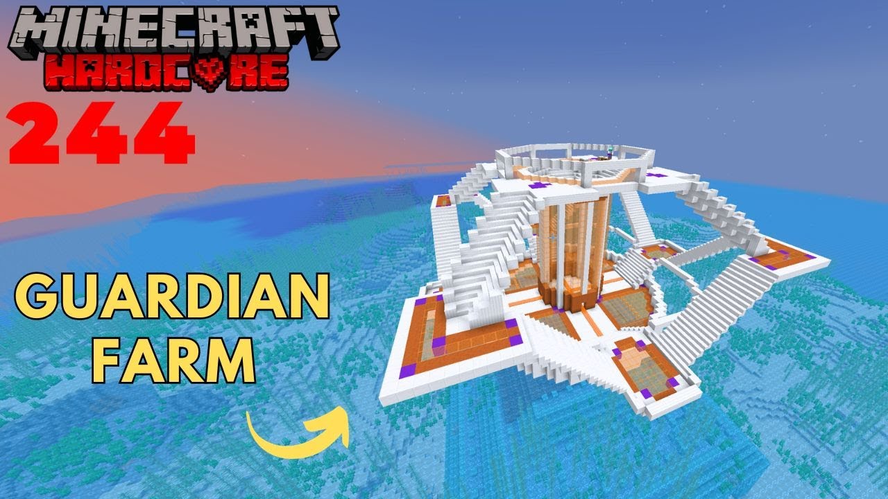 Java Guardian Farm Hard I built a GUARDIAN FARM in Minecraft Hardcore! - YouTube