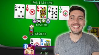 $1,000 BUY IN ONLINE CASH GAMES ON POKERSTARS!! screenshot 5