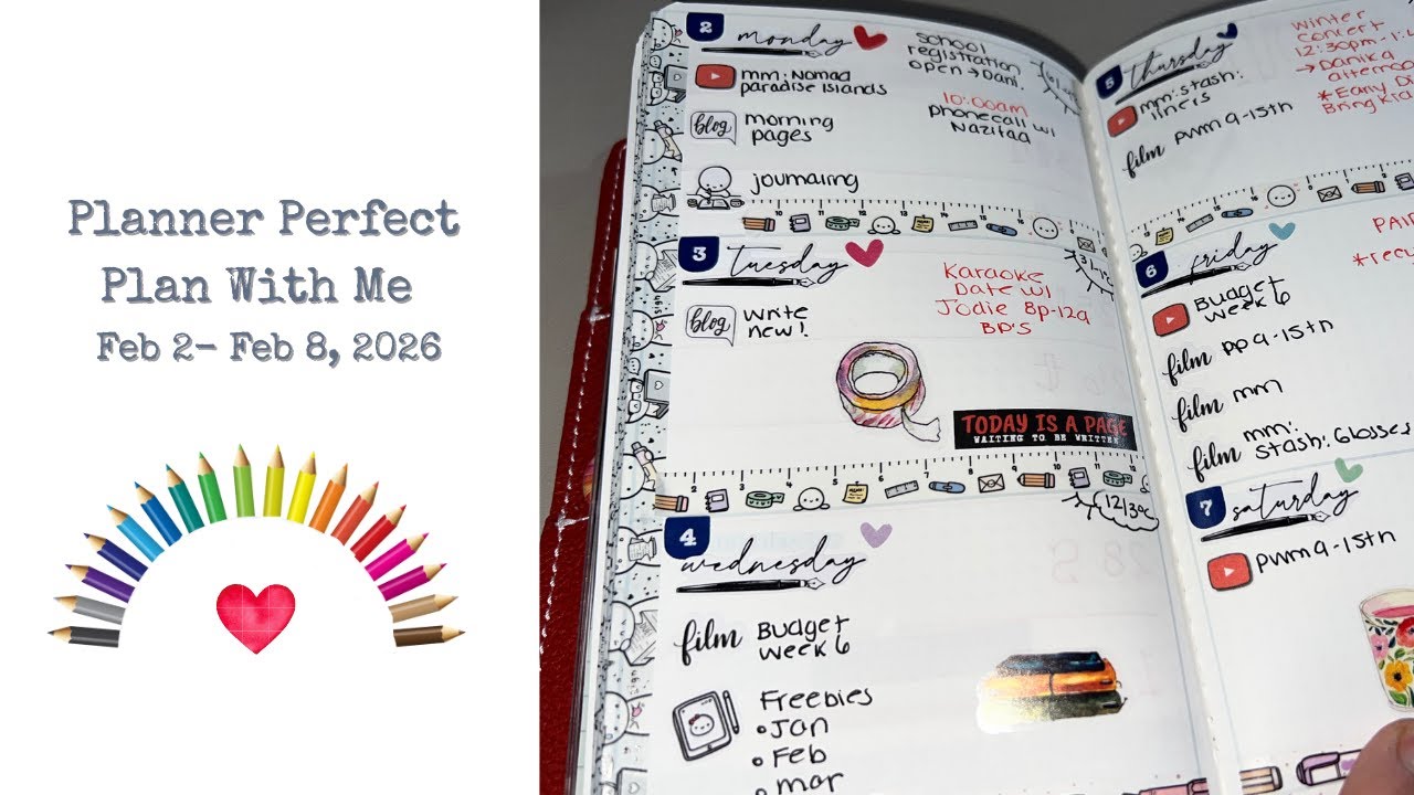 Идеальный планировщик || Планируйте вместе со мной || 2-8 февраля 2026 г. || Scarlet Wide TN