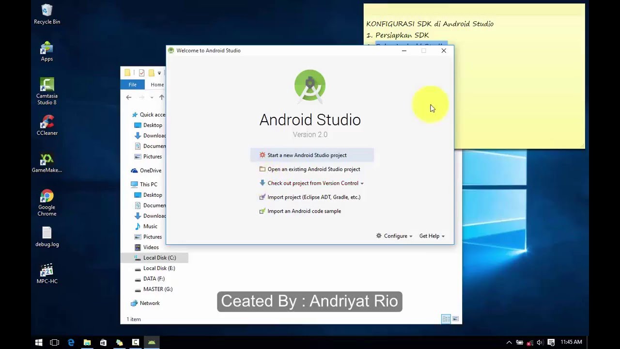 Langkah Konfigurasi SDK di Android Studio 2.0 - YouTube