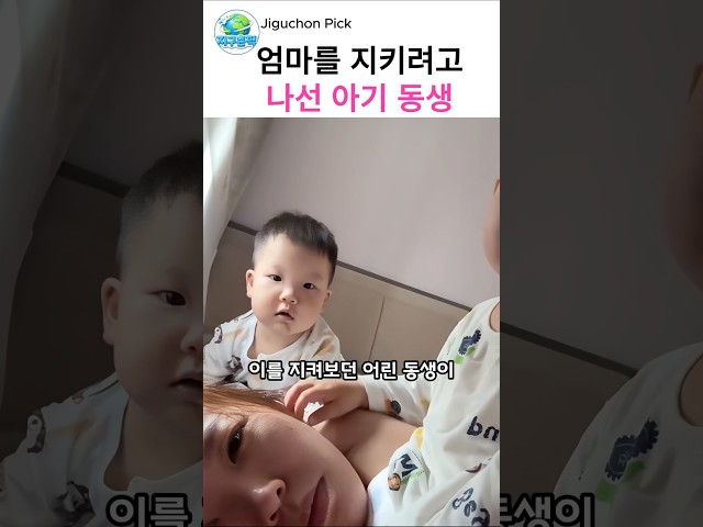 형이 엄마를 때리자 아기 동생이 한 행동