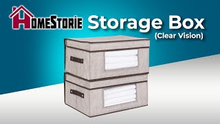 HomeStorie Clear Vision Cloth Storage Boxes with Handles | Cloth Organizer for Wardrobe screenshot 2
