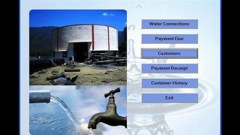 Water Management Visual Basic 6.0 Project