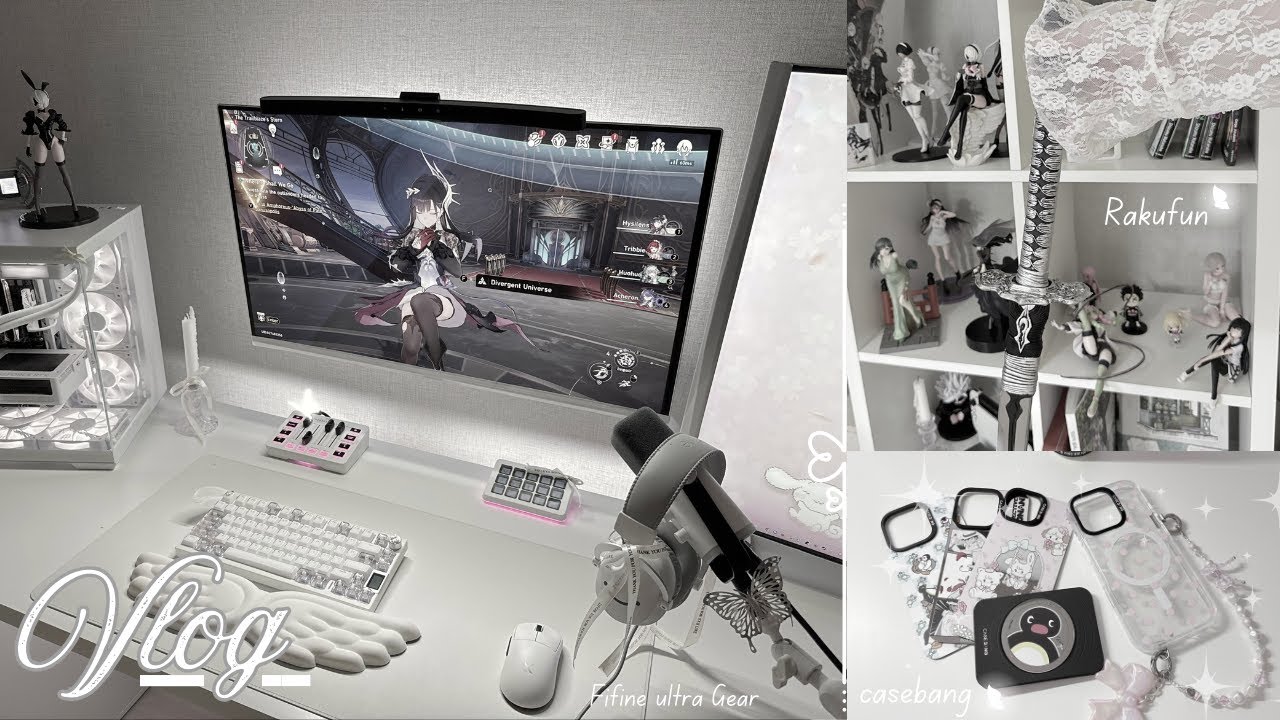 ‧꒰ა Vlog  ໒꒱ ‧ㅣFilling PC room with things I like ㅣOtaku dream shelf ft rakufun  ㅣ Fifine ⟢ Casebang