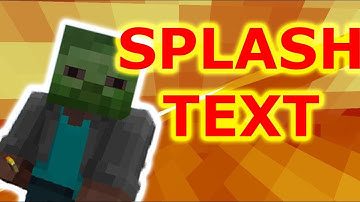 How to create splash text in minecraft PE