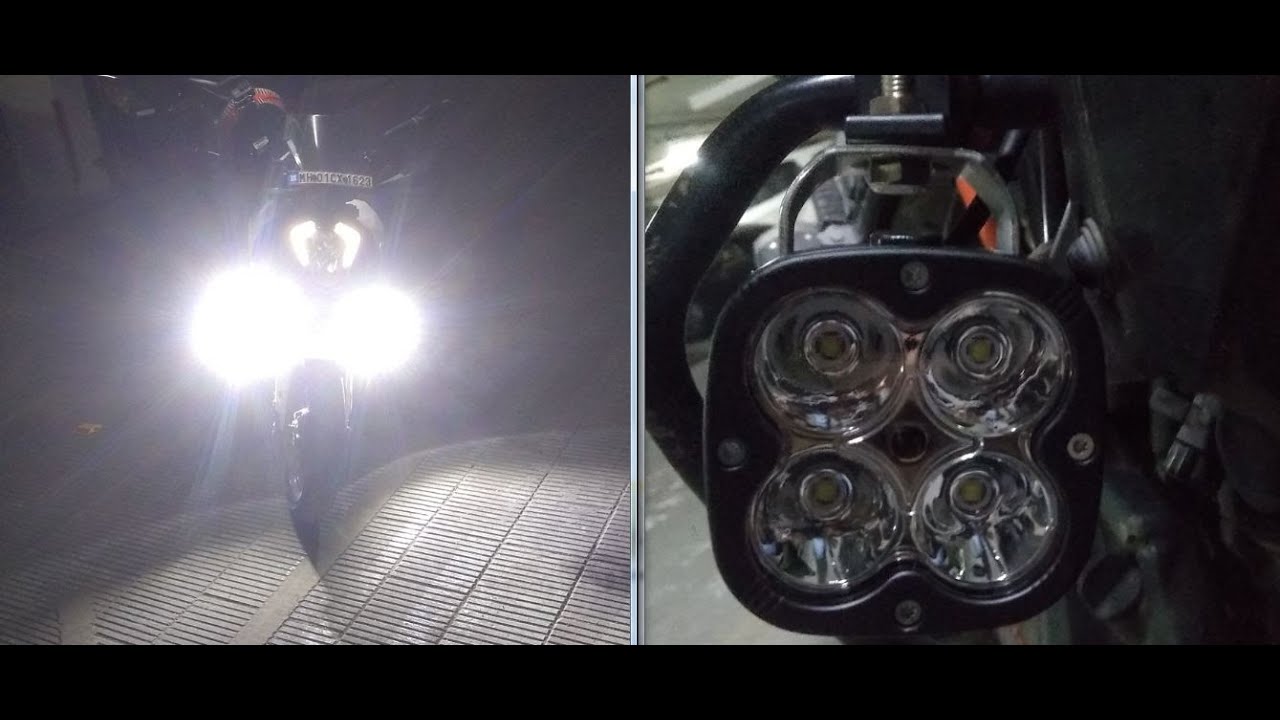 DIY / Best fog lights for KTM duke 250 / Most Powerful Auxiliary lights YouTube