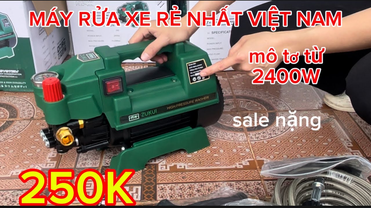 💥💥MÁY RỬA XE ZUKUI NHẬT Z60 MÔ TƠ CẢM ỨNG TỪ,2400W XỊT MẠNH KHỦNG KHIẾP,GIÁ CẢ RẺ NHẤT TTVN TỚI 250K