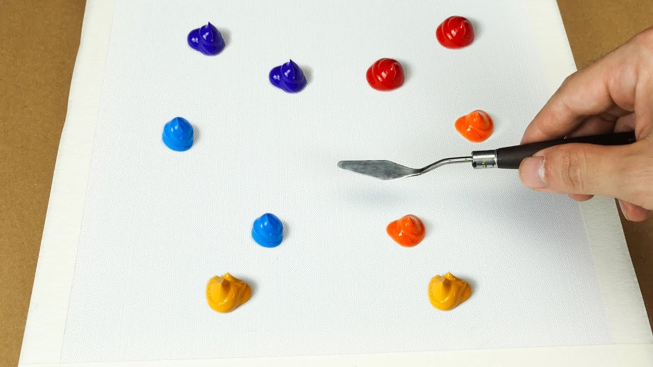 Acrylic Painting Day #8 || Easy Abstract Painting || Kep Ghak Art