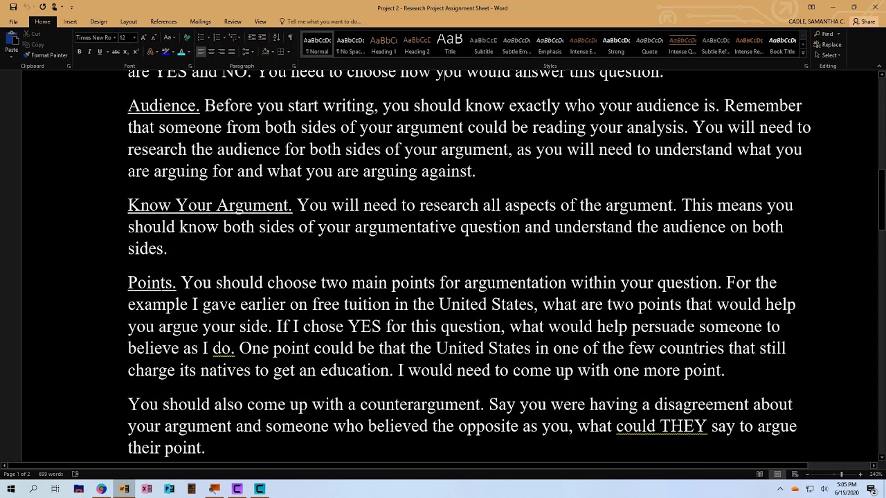 Project 2: Argument Analysis - YouTube