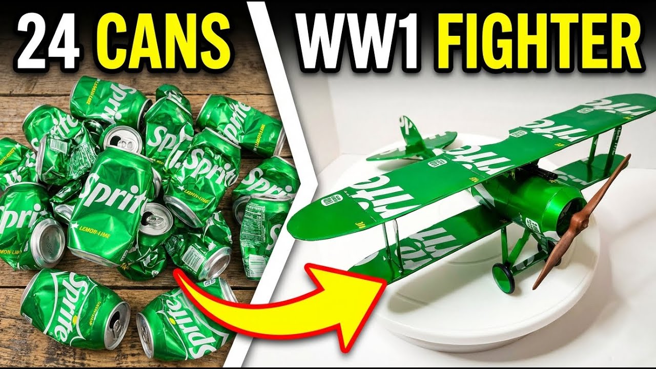 How to Build a Soda Can Airplane: Nieuport 28 WWI Fighter (DIY Tutorial)
