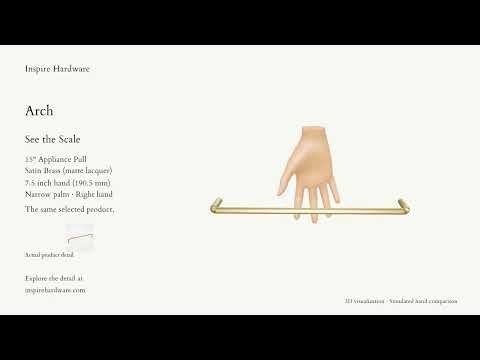 Video preview: Arch, Satin Brass (matte lacquer) / 15"