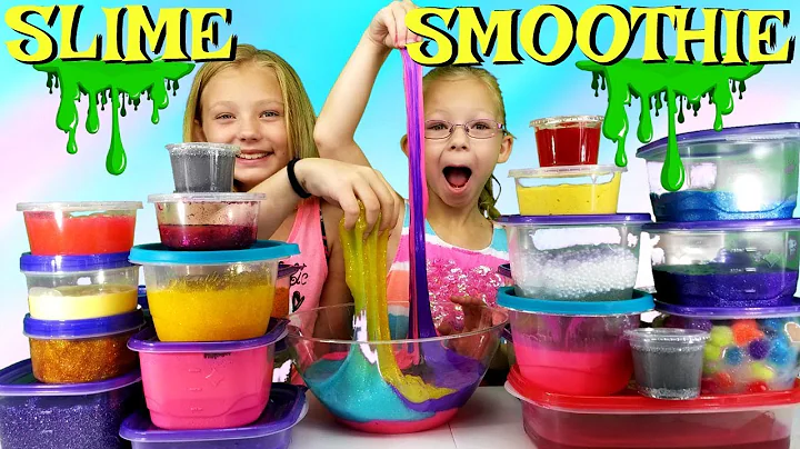 Mixing ALL MY SLIMES! Giant DIY Slime Smoothie!