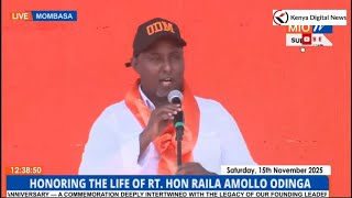 'Tupatie ODM heshima zake!' Junet Mohamed urges ODM members during ODM@20 celebrations.