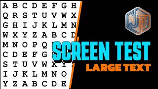Details 🔲 1 MIN DISPLAY TEST | 16x9 Letter Grid | Projector & Monitor Uniformity Check Update