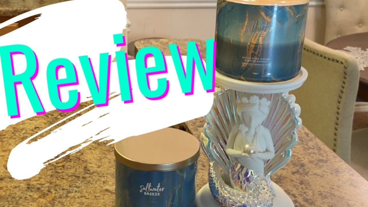 Bath & Body Works Saltwater Breeze Candle Review YouTube