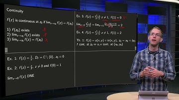 Continuity of complex functions