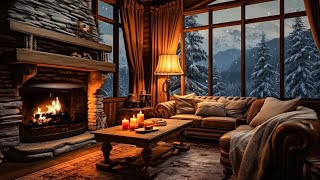 Relaxing Living Room - Relaxing Sounds of Fire, Snowstorm