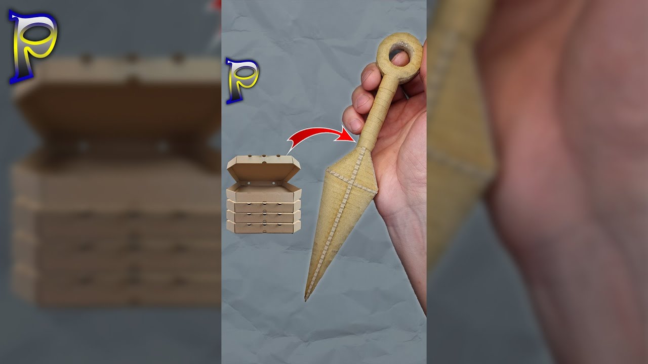 DO NOT THROW IT AWAY! How to make KUNAI NARUTO out of cardboard. Kunai
