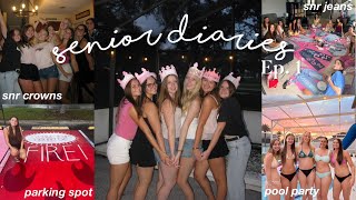 senior year prep senior jeans crowns parking spot Senior Diaries Ep 1