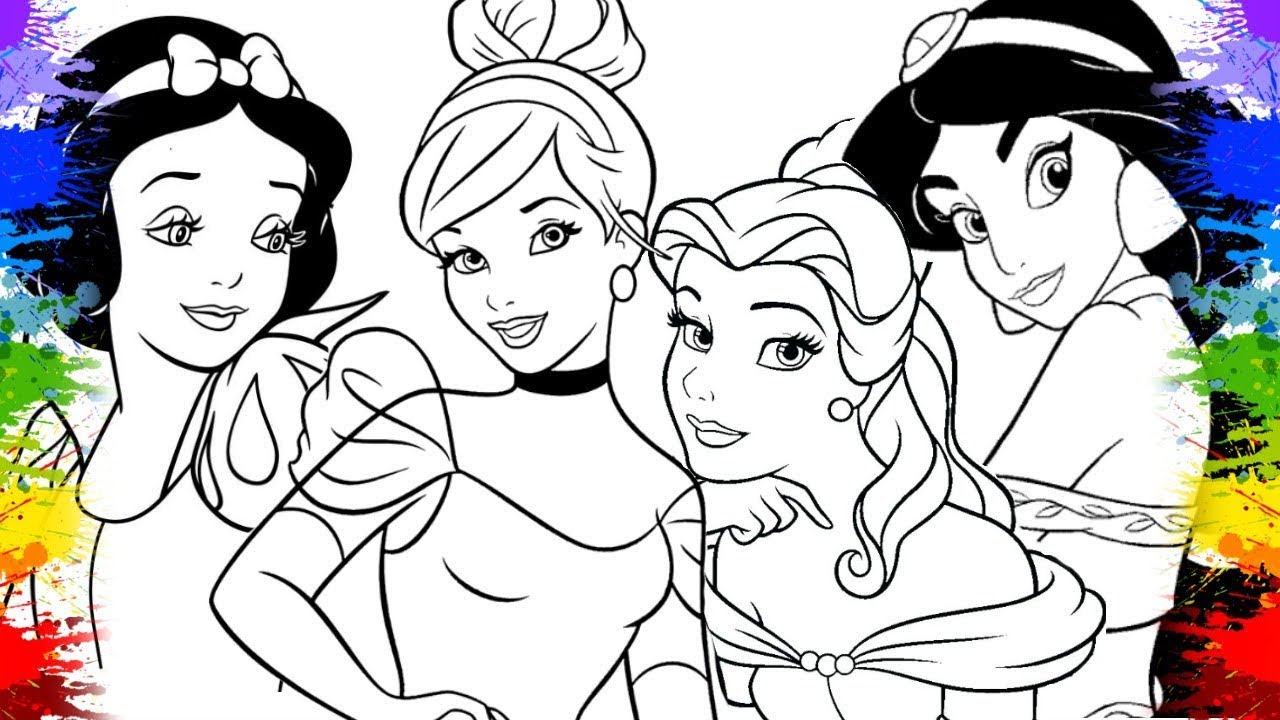 Colorir Princesas da Disney - jogos online de menina