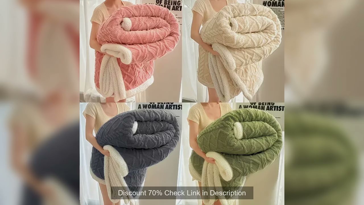 1pc Sherpa Weighted Blanket 7lbs for All Season Warm, and Thickened Calm Blanket for Ultimate Comfor