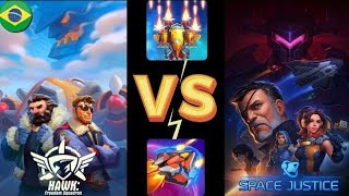 Hawk Freedom Squadron VS Space Justice Gameplay PT BR DESAFIO