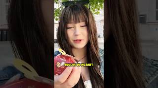 Mina Tries Austrian Chocolate for the First Time #upminaa #cosplay #irl