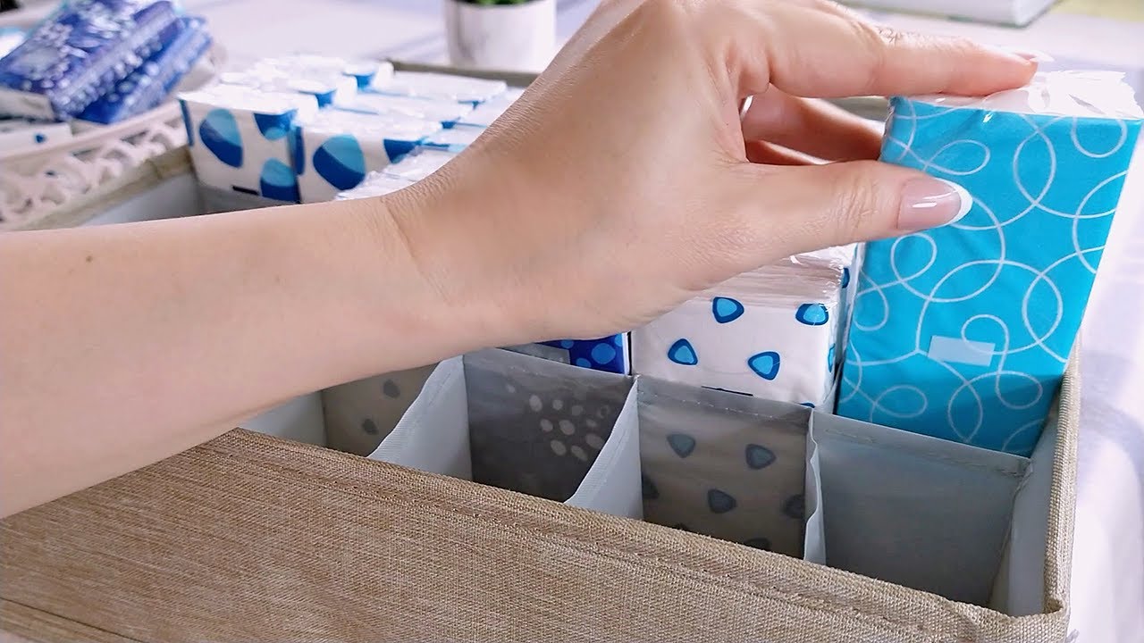 ASMR Organizing Packets of Tissues • Crinkle Heaven • No Talking