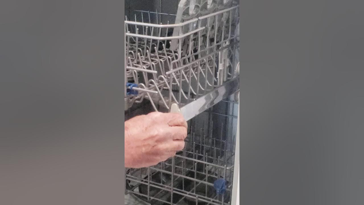 How to put a dishwasher rack back on track 