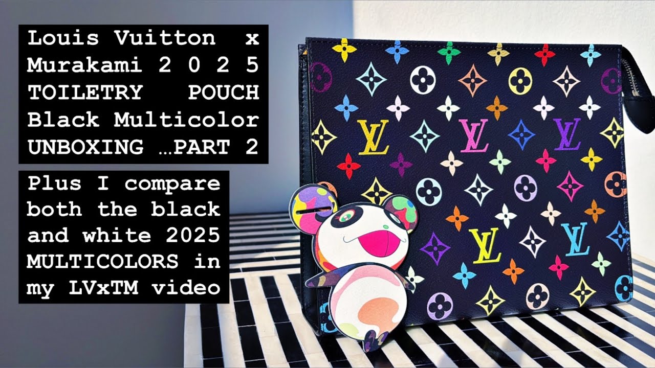 【マルチに使える♪】Louis Vuitton★バニティーケース Louis Vuitton x Murakami TOILETRY POUCH 2025 Black
