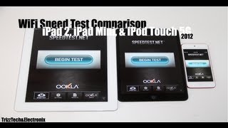 WiFi Speed Test Comparison (iPad Mini) (iPad 2) (iPod Touch 5G) (Fall 2012)