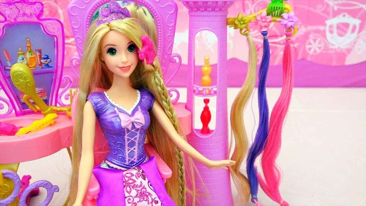 Brinquedos Rapunzel Hairstyles Mamãe Gothel dá um Salão de Beleza