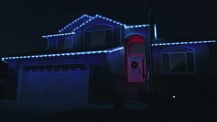 Color changing RGB C9 LED Christmas lights.  Cheaper than permanent lighting.