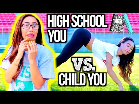 High School You Vs. Child You! | MyLifeAsEva