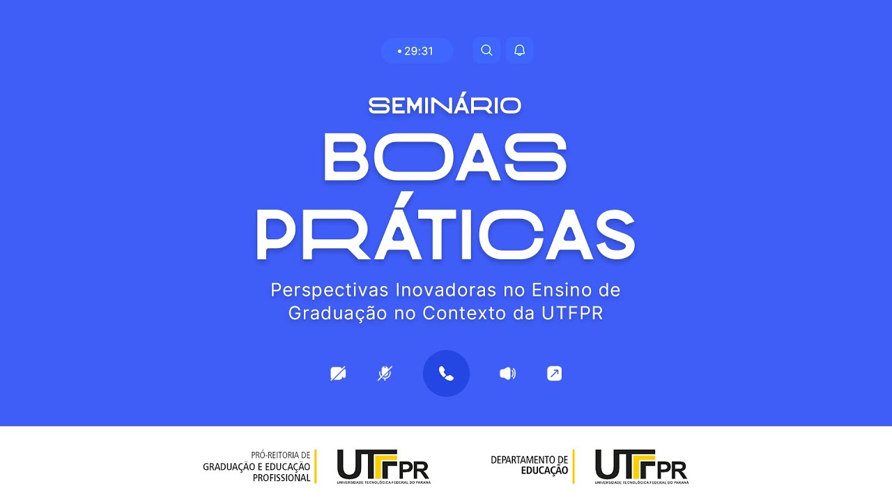 Seminário de Boas Práticas na Graduação | Palestra de Abertura