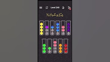Ball Sort Color Water Puzzle Level 240, Walkthrough 🧪⚪️⚪️⚪️⁉️, #shorts