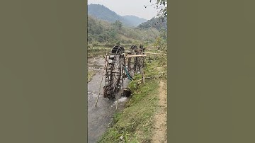 cọn nước hay còn gọi là guồng nước tiếng Thái gọi là pặn nặm#taynghe #shorts #dulichtaynghe#khampha