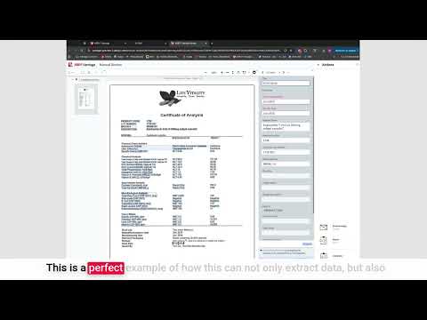 How to process Certificate of Analysis documents with ABBYY Vantage 3.0