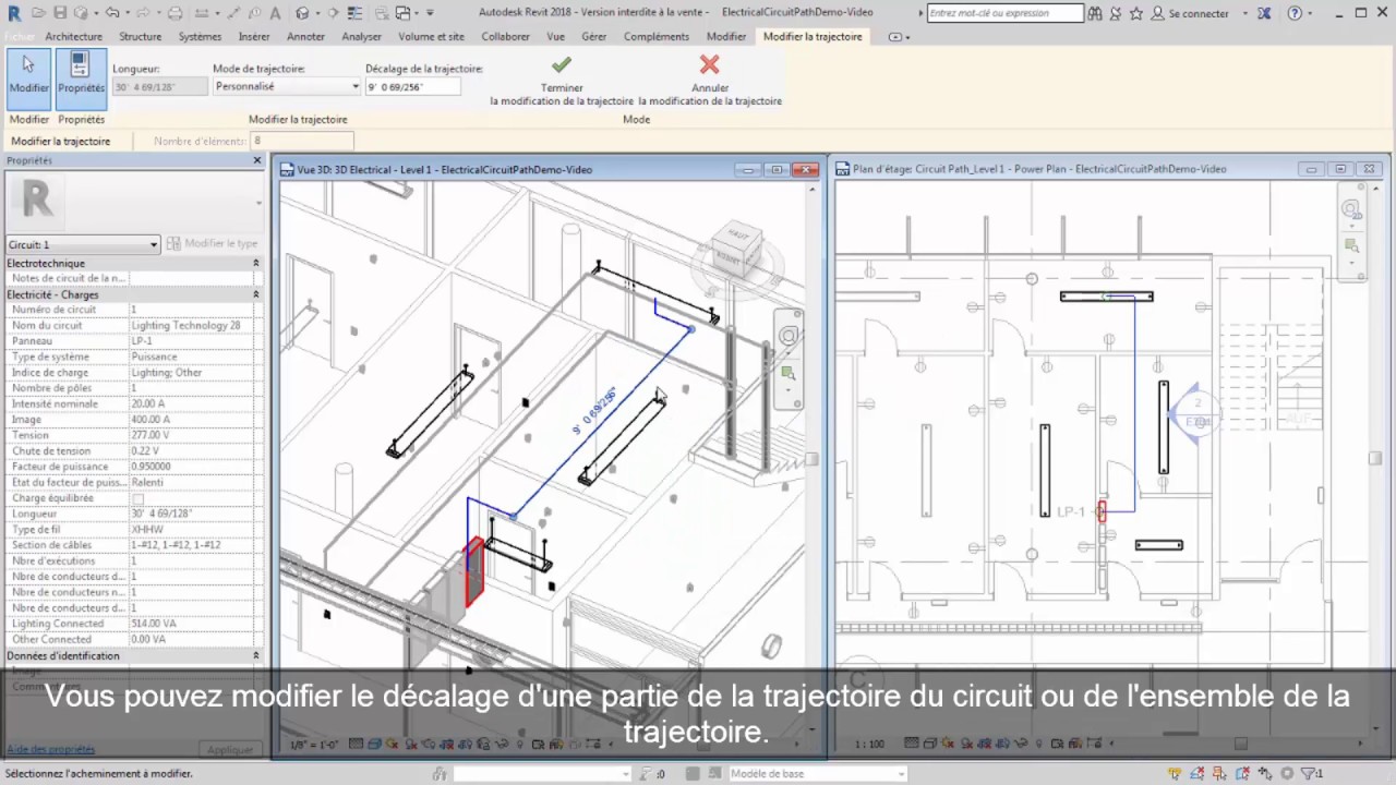 19/ Nouveautés REVIT 2018 - MEP - Modification d'une trajectoire de ...
