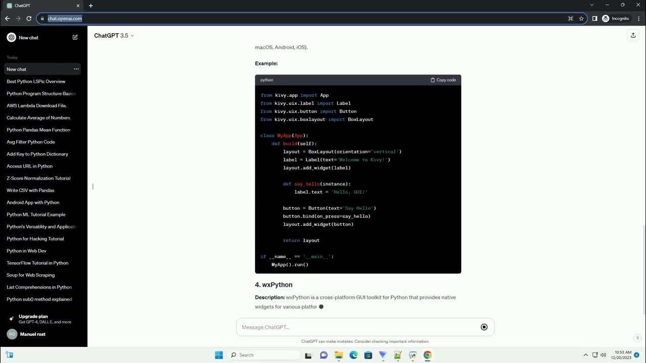 best python gui libraries - YouTube